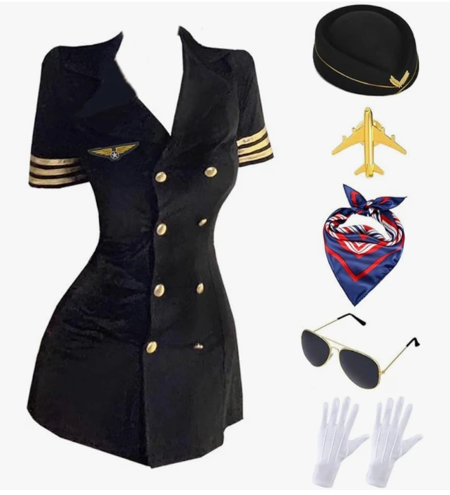 Flight Attendant Costume Outfit