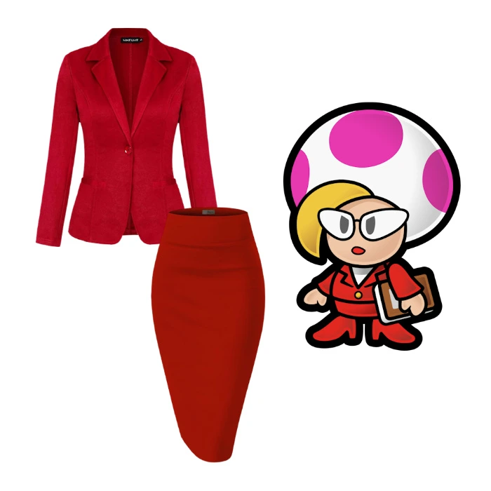 Jolene (Paper Mario TTYD) Suit and Skirt Cosplay