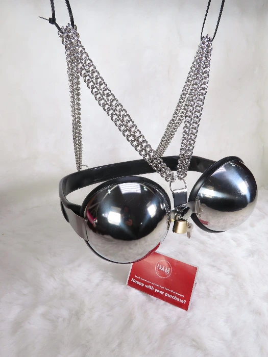 Stainless Steel Bondage Bra (Black, Blue, Pink or Metal) – Dotty After Midnight