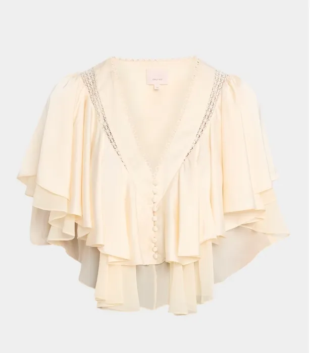 Cinq-à-Sept Mary Tiered Crop Top