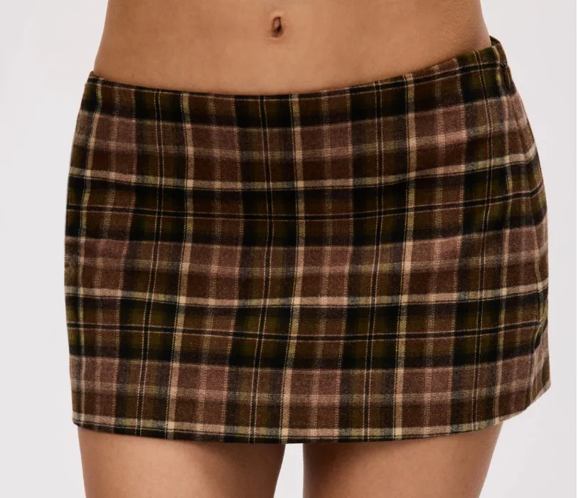 Guizio Chamonix Tartan Mini Skirt