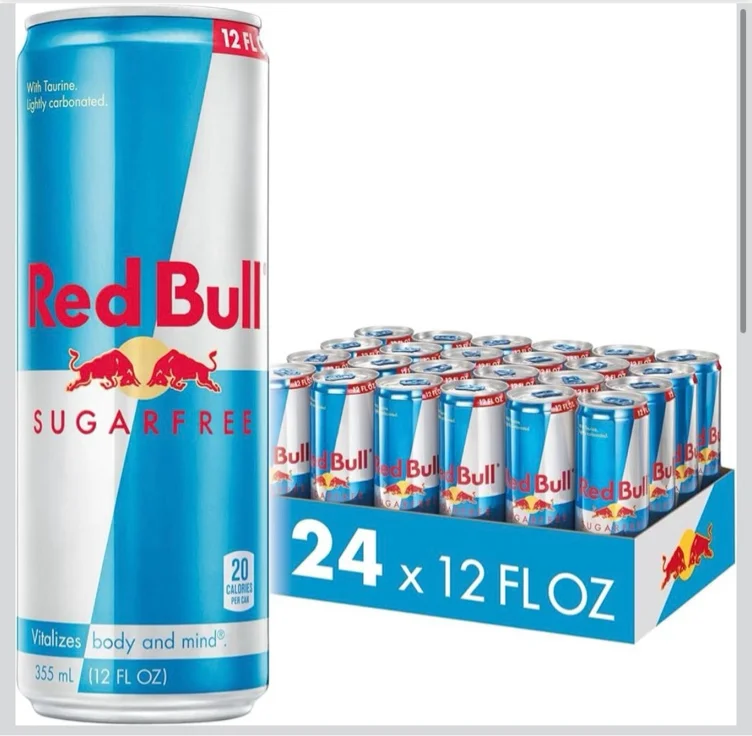 Red Bull Energy Drink, Sugar Free, 12 Fl Oz, Pack of 24 - 12 Fl Oz, 24pk, (4x6)