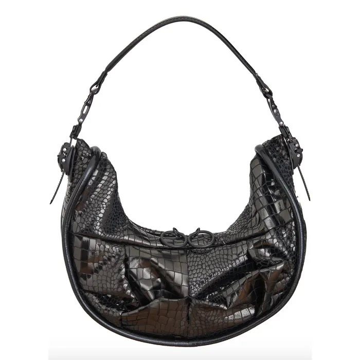 Junya Watanabe X Innerraum Half Moon Embossed Shoulder Bag