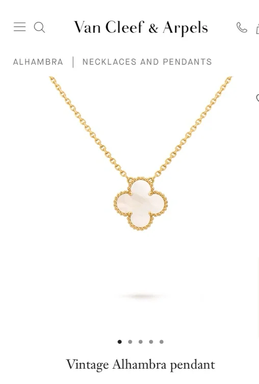 Vintage Alhambra pendant 18K yellow gold, Mother-of-pearl - Van Cleef & Arpels