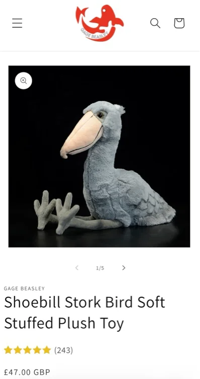 Shoebill Plushie