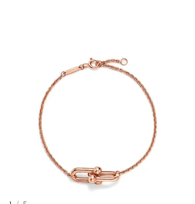 Tiffany HardWear Double Link Bracelet in Rose Gold