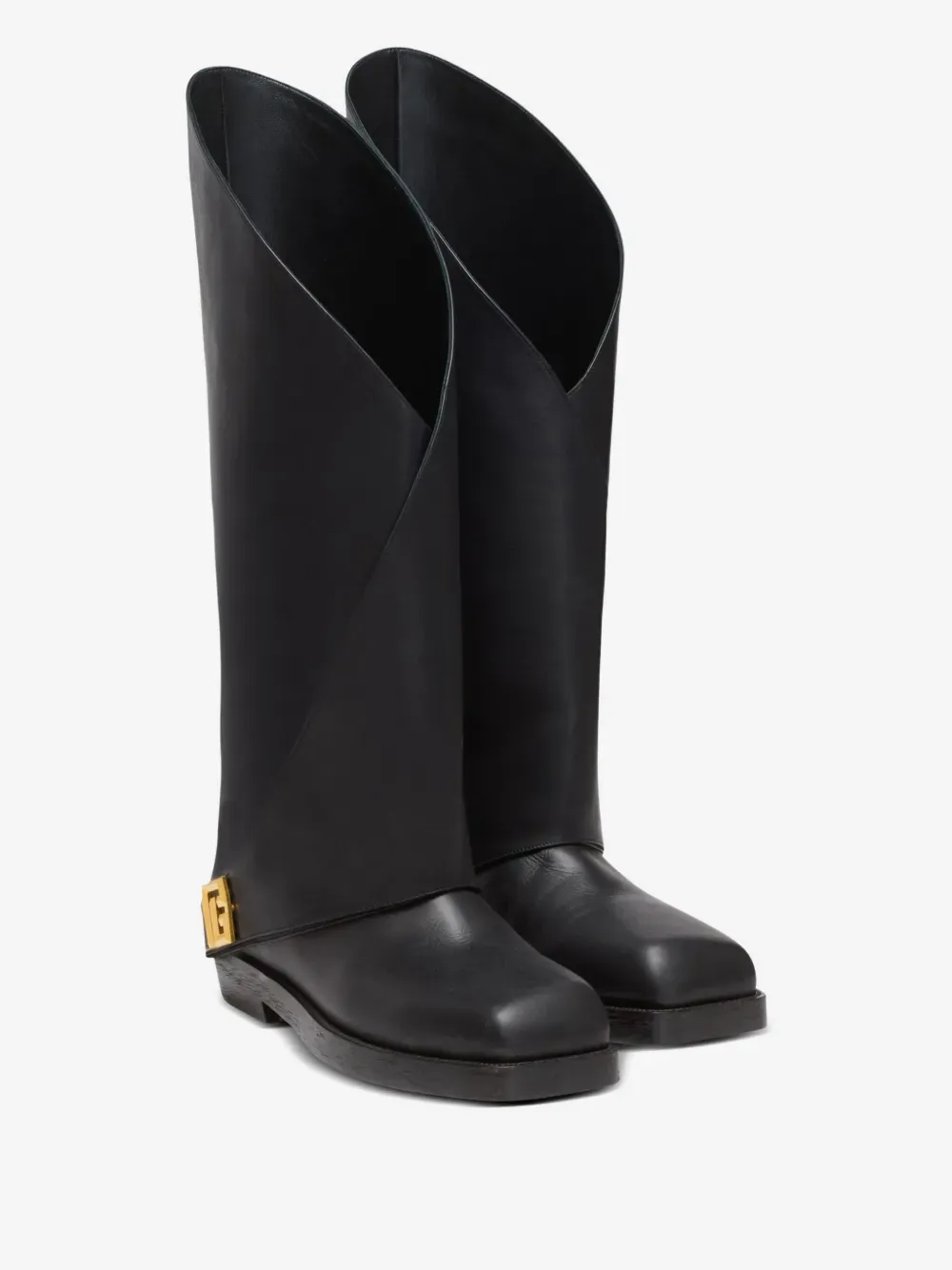Balmain Twist flat knee-high boots