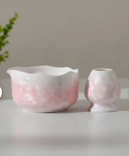 Pinky pink matcha set