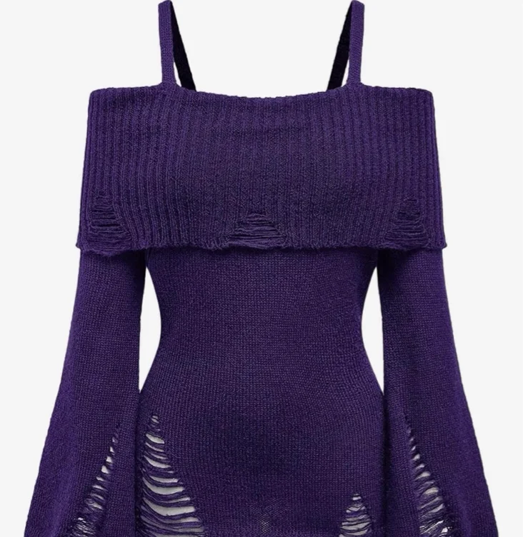 Women’s Gothic Purple Sweater 