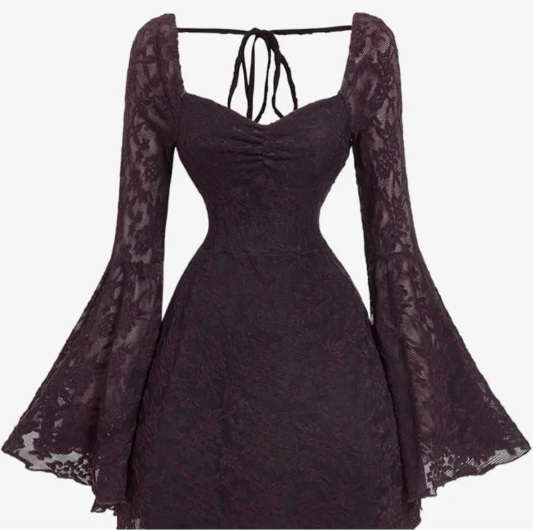 Gothic Bell Sleeve Dress