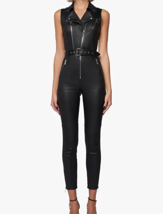 Black Leather Catsuit