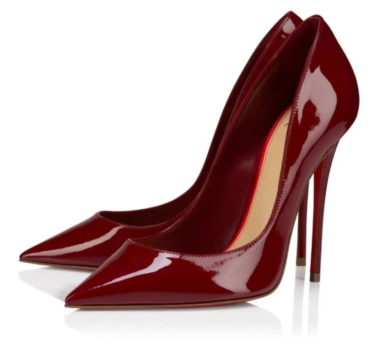 Burgundy Patent Louboutins