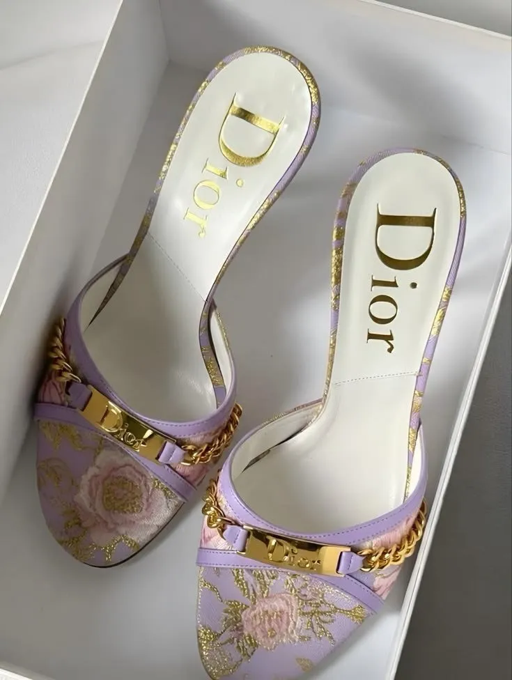 Purple Dior Slides