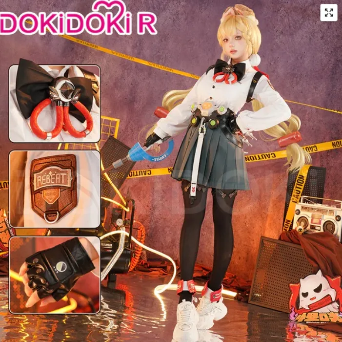 Uwowo Collab Series: Game Zenless Zone Zero Alice Rabbit Cosplay Costume S-XL - 【Pre-sale】Set A: XL