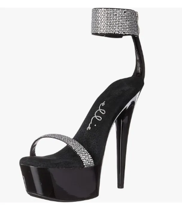 Rhinestone Heel (BLACK)
