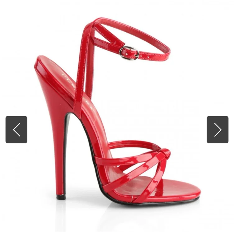 Heels 108 Red Pat  15.2cm 