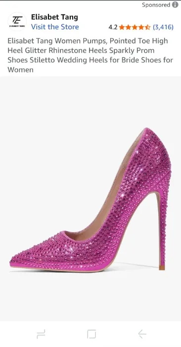 Elisabet Tang Women Pumps, Pointed Toe High Heel Glitter Rhinestone Heels Sparkly Prom Shoes Stiletto Wedding Heels for Bride Shoes for Women Silver Glitter Size 6 : Amazon.ca: Clothing, Shoes & Accessories