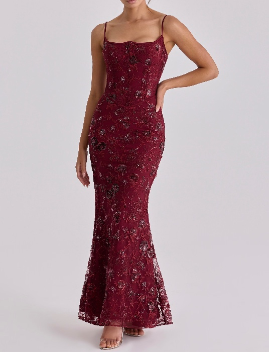 Naima Wine Dress