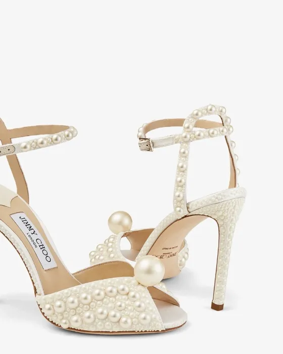 Jimmy Choo Sacora 100 sandalette van satijn size 38