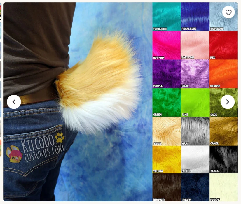 Bunny fursuit tail