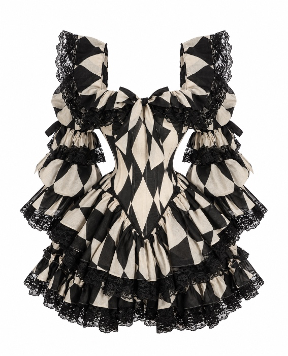 SELKIE harlequin love spell mini dress 