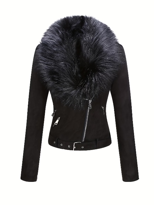 leather jacket with fur 🖤