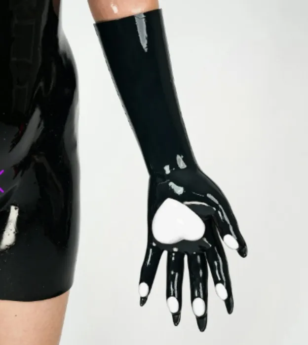 Silicone Heart Long Nail Gloves