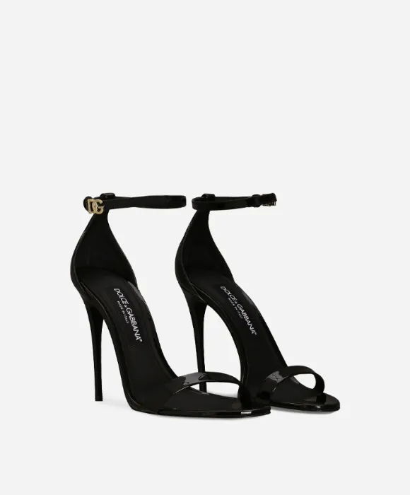 Patent leather sandals