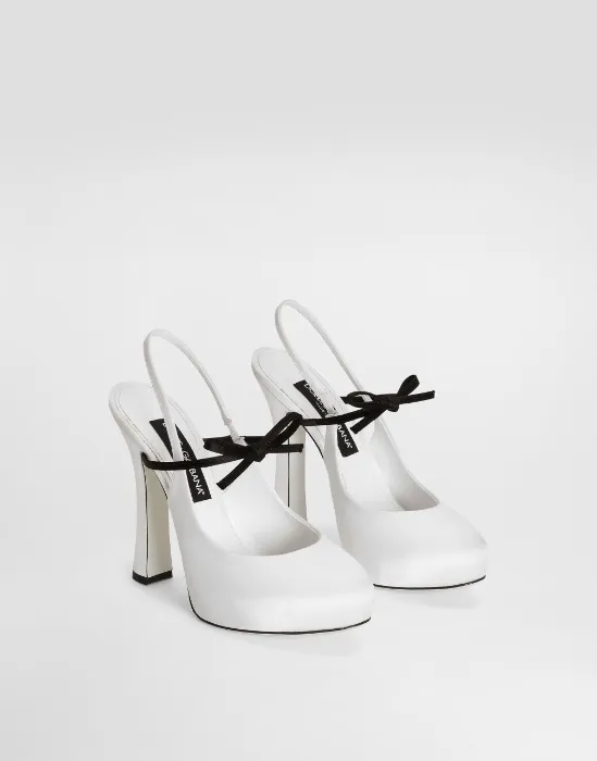 Satin slingbacks