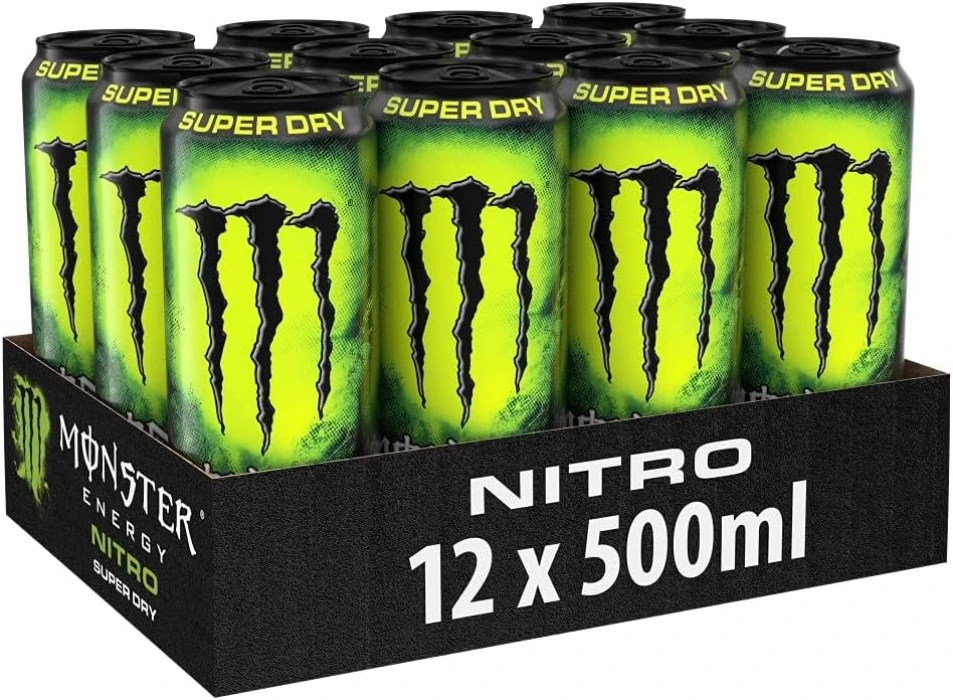 Monster Nitro Super Dry Energy Drink 500ml (Pack of 12) : Amazon.com.be: Grocery