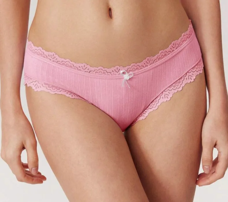 Lace Trim Bow Panties