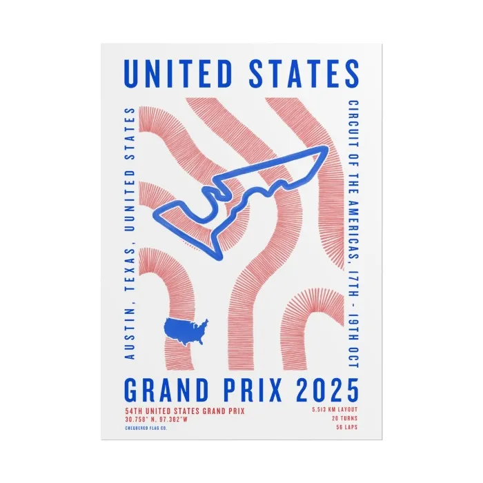 F1 Circuit of the Americas 2025 Poster