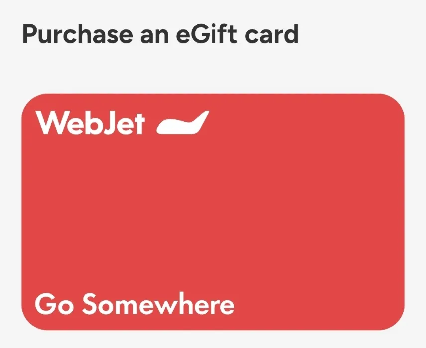 Webjet Gift Card