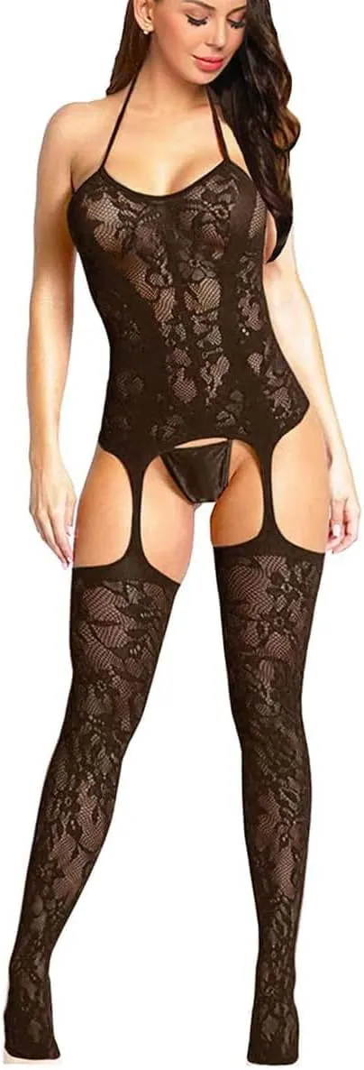 Buitifo Body van mesh voor dames, grote maat, kruisloos, sexy, zachte nachtkleding, dameslingerie : Amazon.com.be: Mode