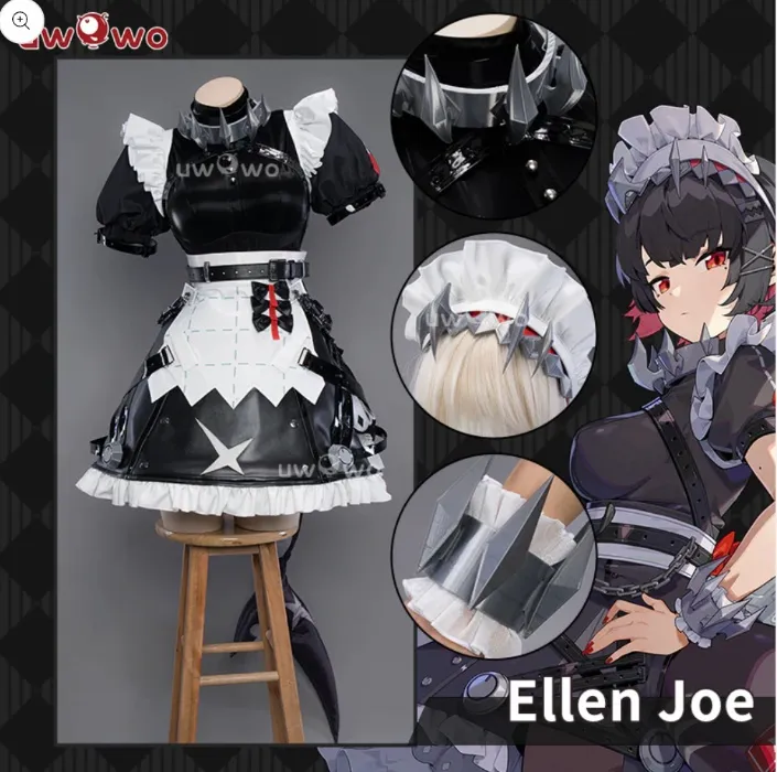 【Special Discount】Uwowo Game Zenless Zone Zero/ZZZ Ellen Joe Maid Cosplay Costume - 【In Stock】S+Tail cover