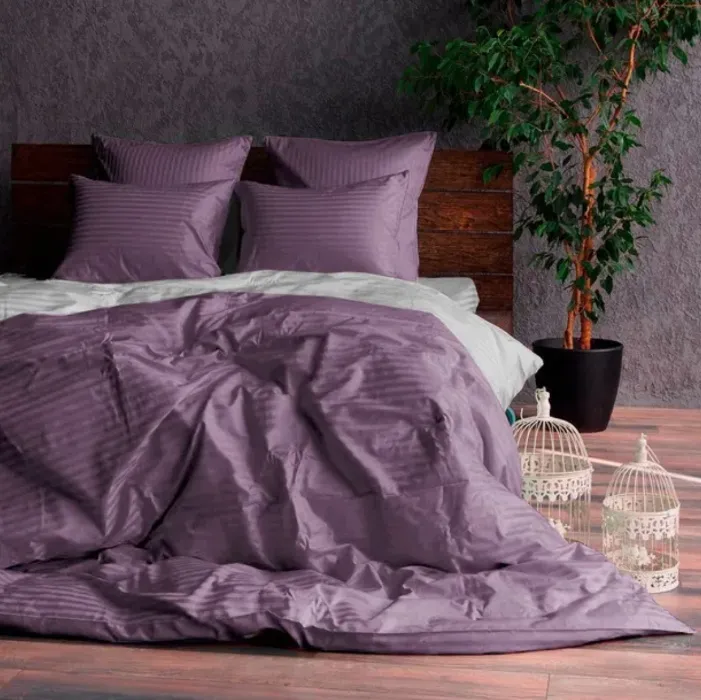 Mulberry Lilac Satin Bedding Set