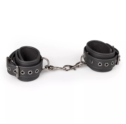 Black fake leather bracelets 