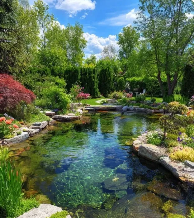 Naturalistic Wildlife Pond