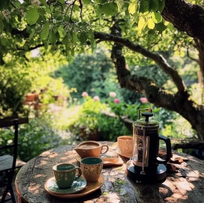 Morning Coffee to Sip in the Garden