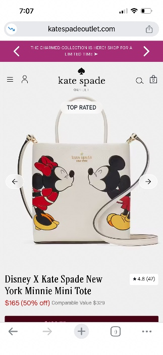 Kate Spade Minnie & Mickey Handbag
