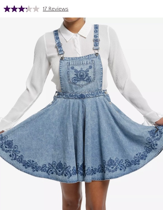 Cinderella denim over all dress