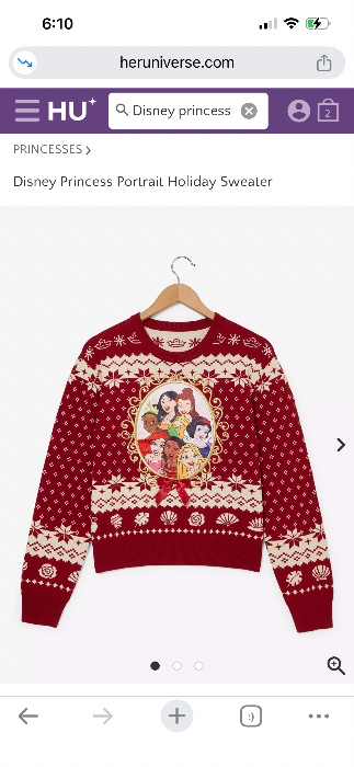 Disney Princess Christmas Sweater dress