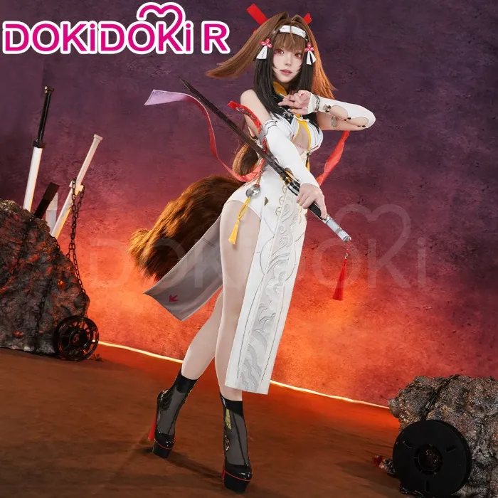 【Size S-2XL】DokiDoki-R Game Zenless Zone Zero Cosplay Ye Shunguang Form 1 / Form 2 Costume Ye Shun Guang ZZZ | Form 1 Ver. / 【Costume+Ears+Tail】-XL-Order Processing Time Refer to Description Page