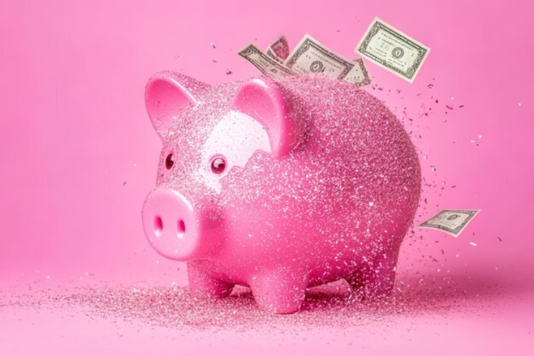 Piggy bank 💓🐷🎀💵