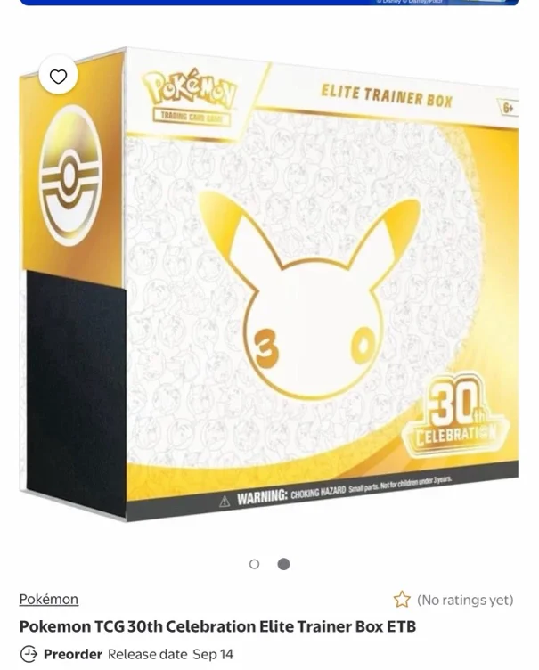 30th anniversary pokemon box 