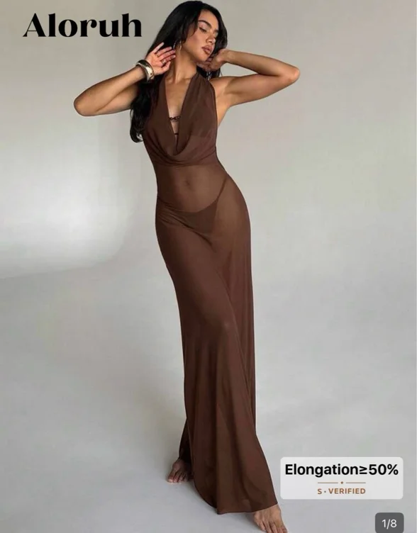 Sheer bikini beach dress