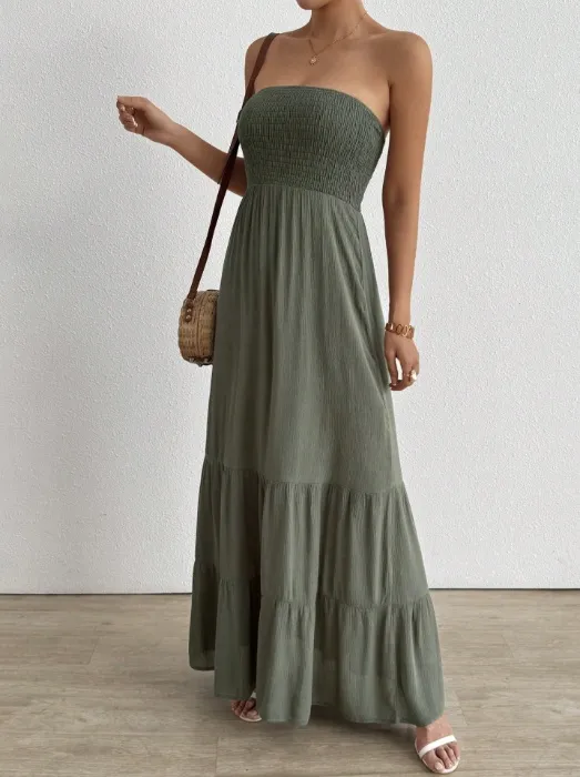 Strapless Casual Dress
