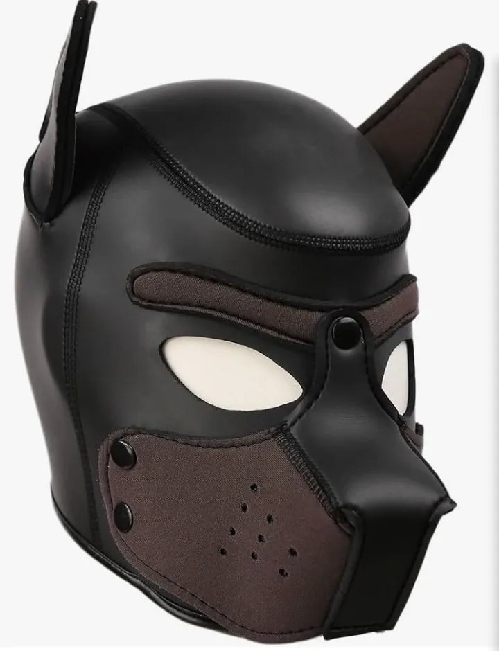 Amazon.com: Puppy Hood Full Face Mask Animal Head Mask Costume for Halloween Party - Realistic Dog Head Masks for Dress Up Fun and Playful Costumes (Black) : Clothing, Shoes & Jewelry