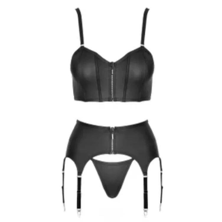Cottelli Collection – Ensemble Avec Fermeture Strass – Noir