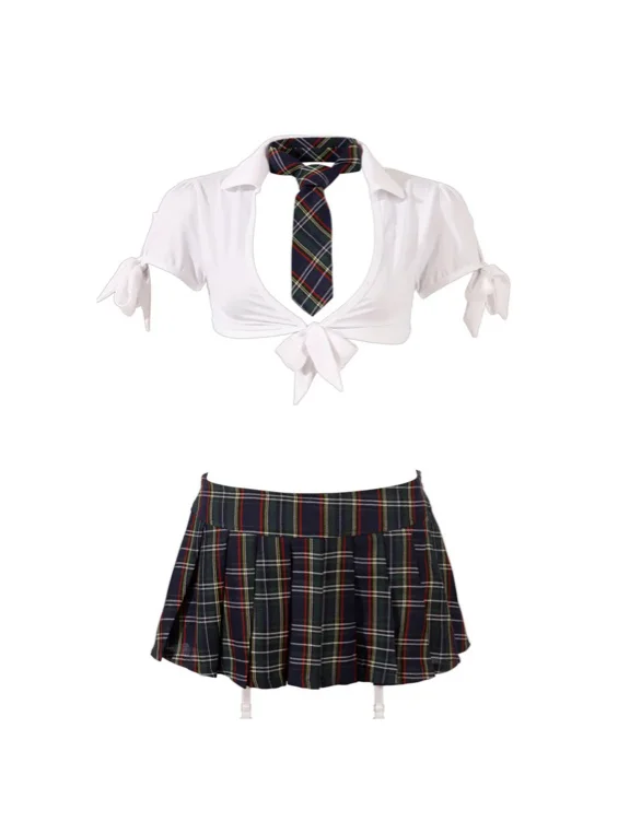 Costume 4 Pièces D'Étudiante Préférée Avec Cravate